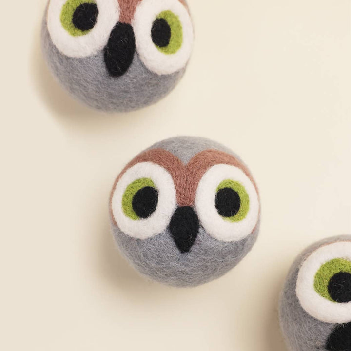 Owl Beastball Wool Dog Toy