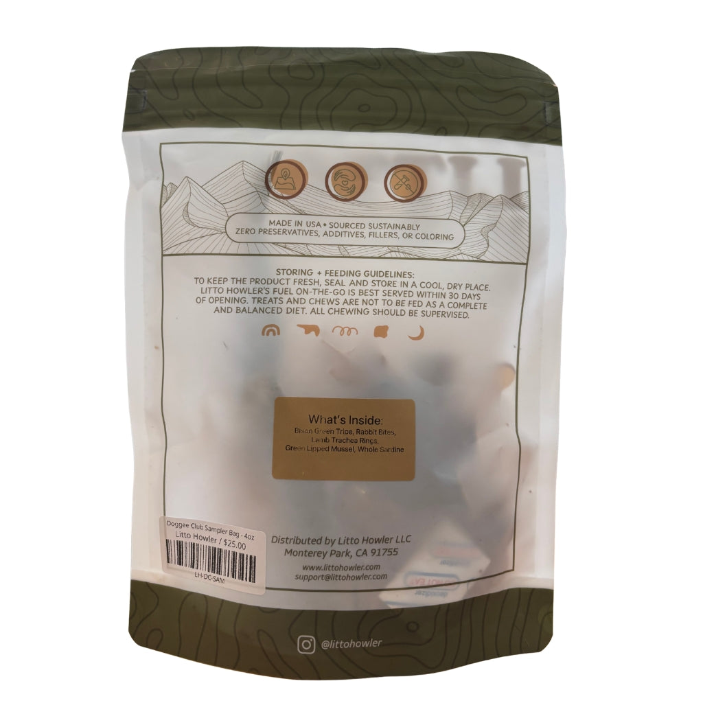 Litto Howler x Doggee Club Sampler Treat Bag - 4oz