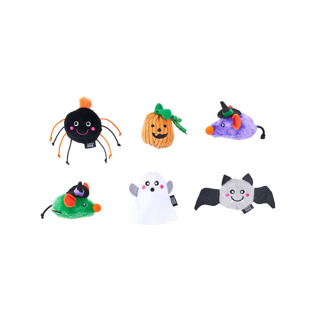 ZippyClaws Halloween 6-Pack - Haunted Critters - Cat Toy