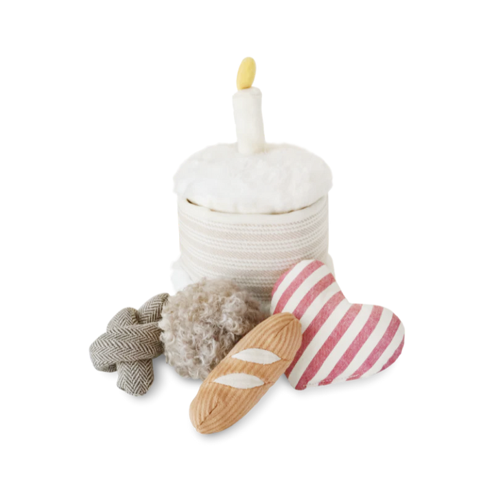 Birthday Cake Snuffle + Burrow Toy Set