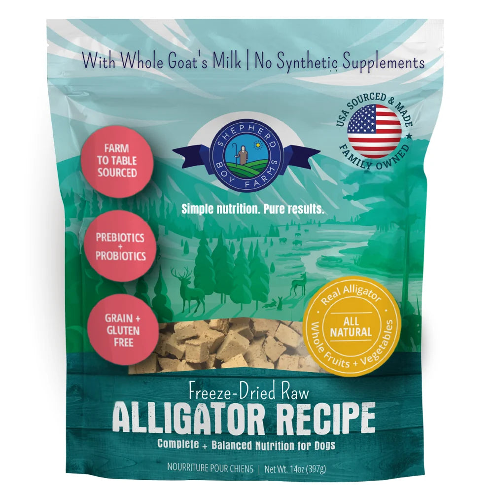 Freeze-Dried Alligator Recipe Dog Food 14 oz