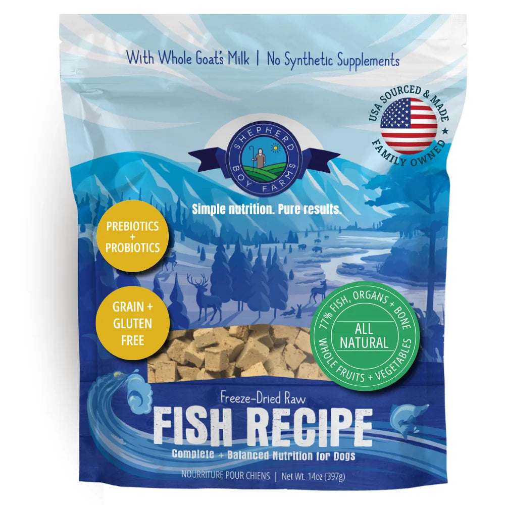 Freeze-Dried Fish Recipe Dog Food 14 oz