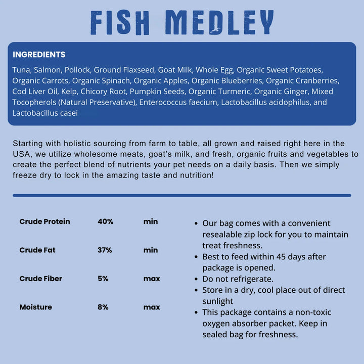 Freeze-Dried Fish Recipe Dog Food 14 oz