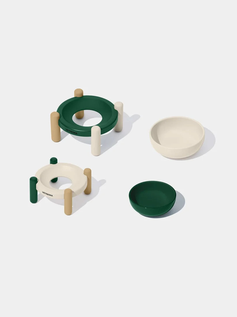Santal Forest Ceramic Pet Bowl Set