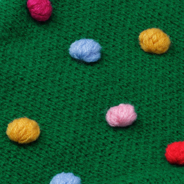Holiday Bobble Knit Dog Bandana