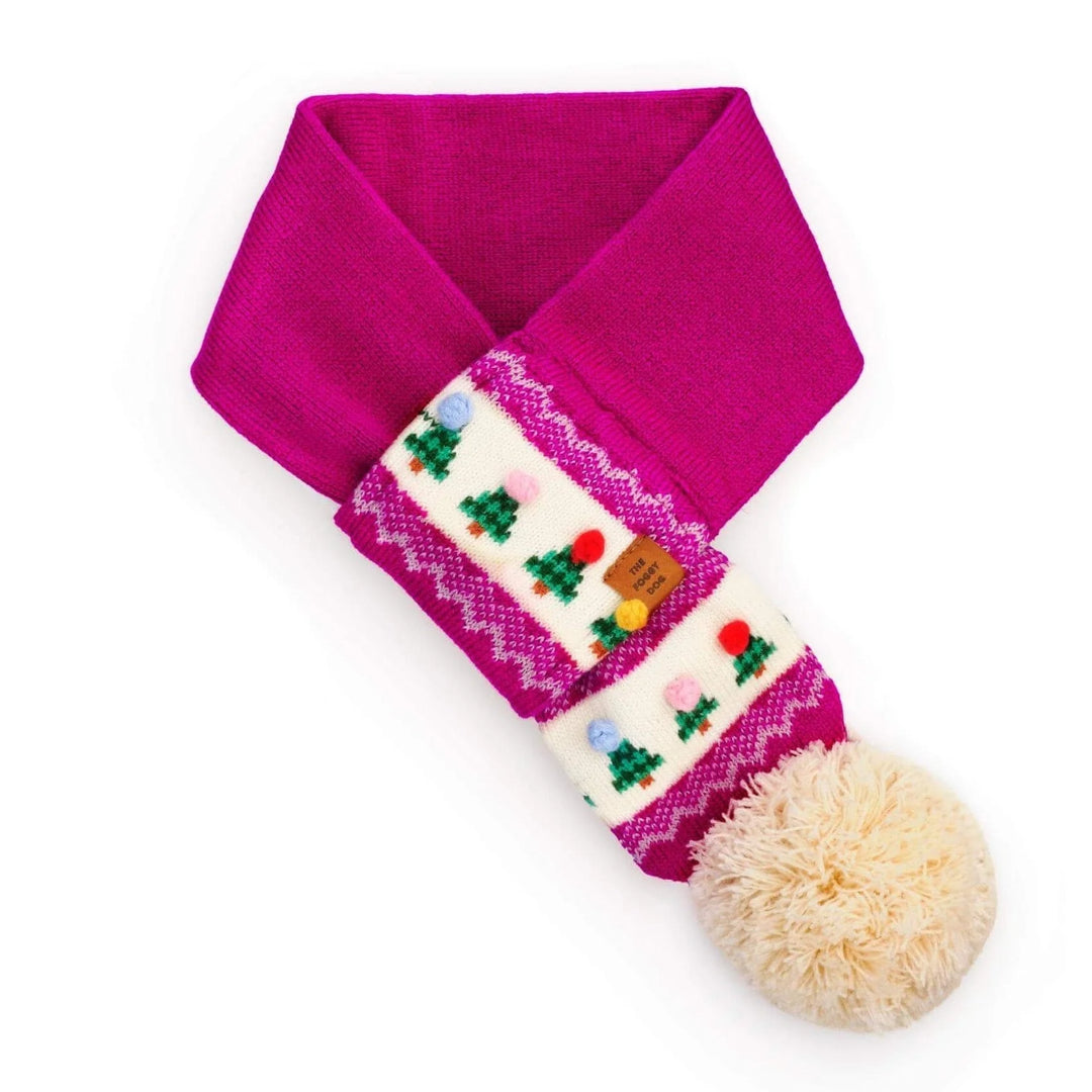 Merry and Bright Fair Isle Knit Dog Scarf