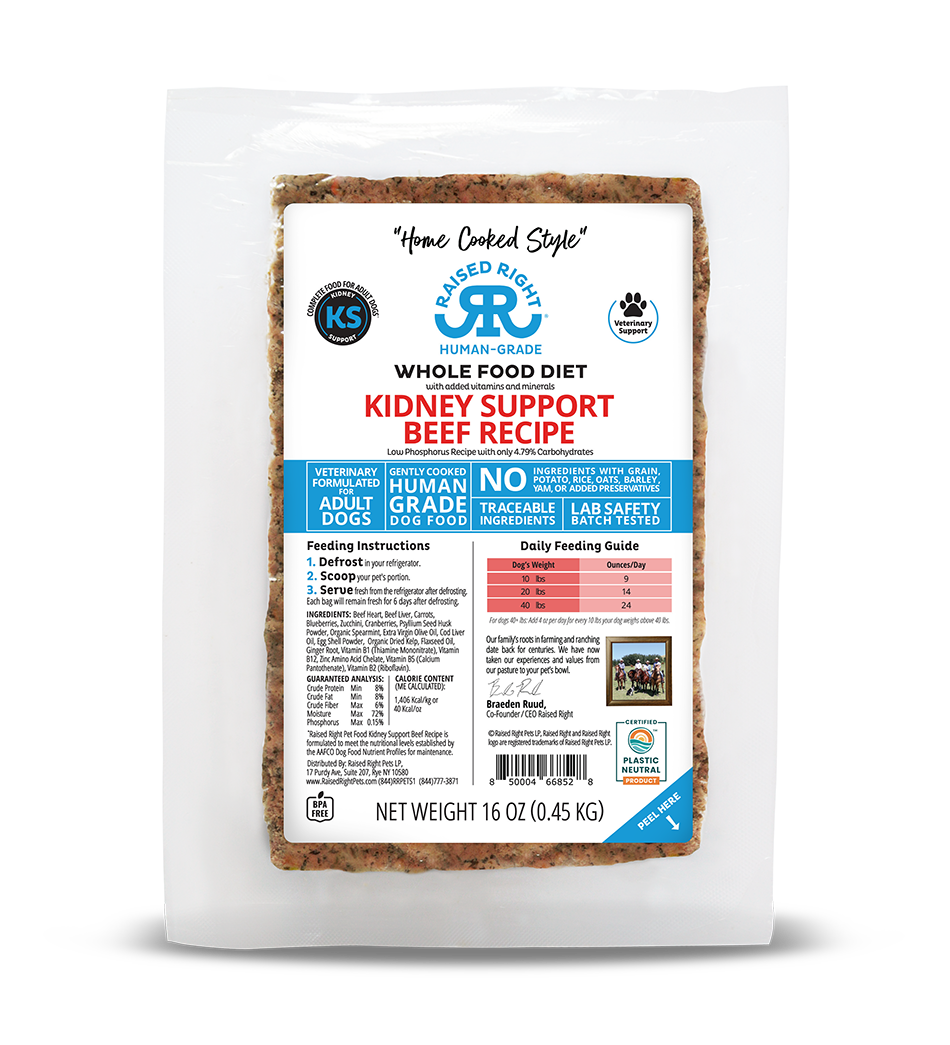 Kidney Support Beef Adult Dog Recipe
