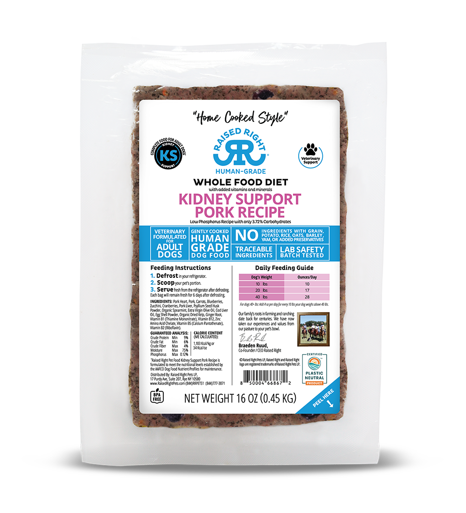 Kidney Support Pork Adult Dog Recipe