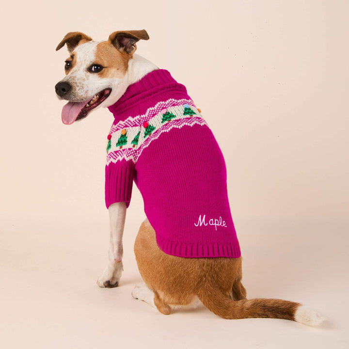 Merry and Bright Fair Isle Dog Sweater