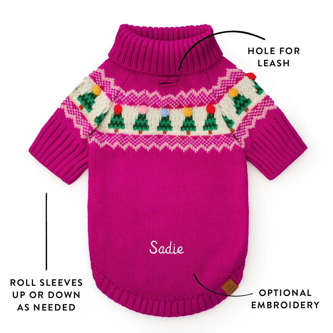 Merry and Bright Fair Isle Dog Sweater