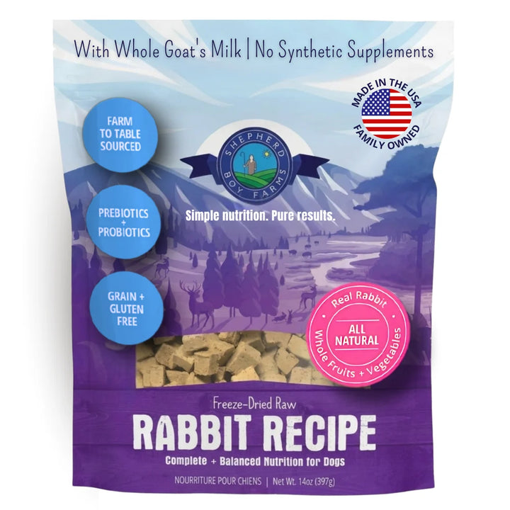 Freeze-Dried Rabbit Recipe Dog Food 14 oz