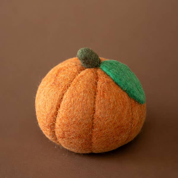 Fall Pumpkin Wool Dog or Cat Toy