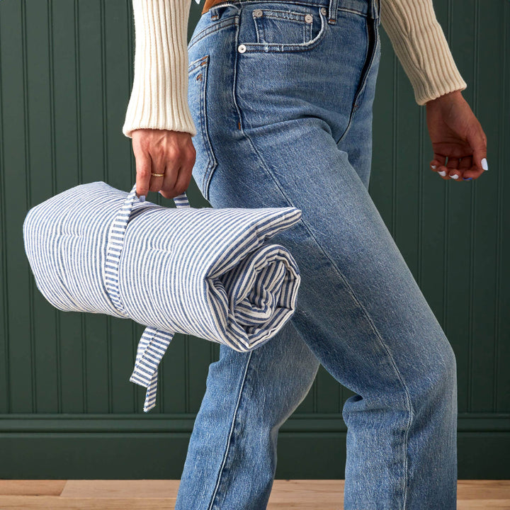 Ticking Stripe Dog Travel Mat