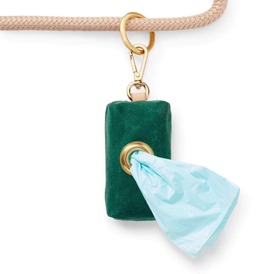 Evergreen Waxed Canvas Poop Bag Dispenser