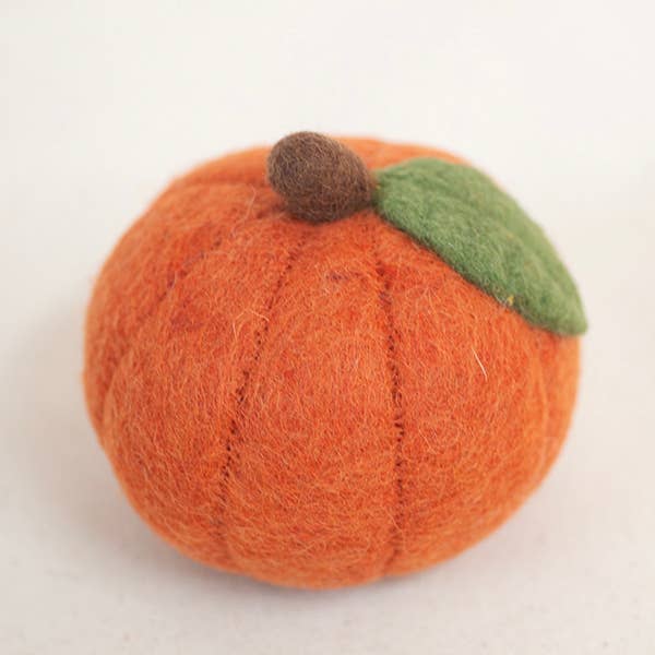 Fall Pumpkin Wool Dog or Cat Toy