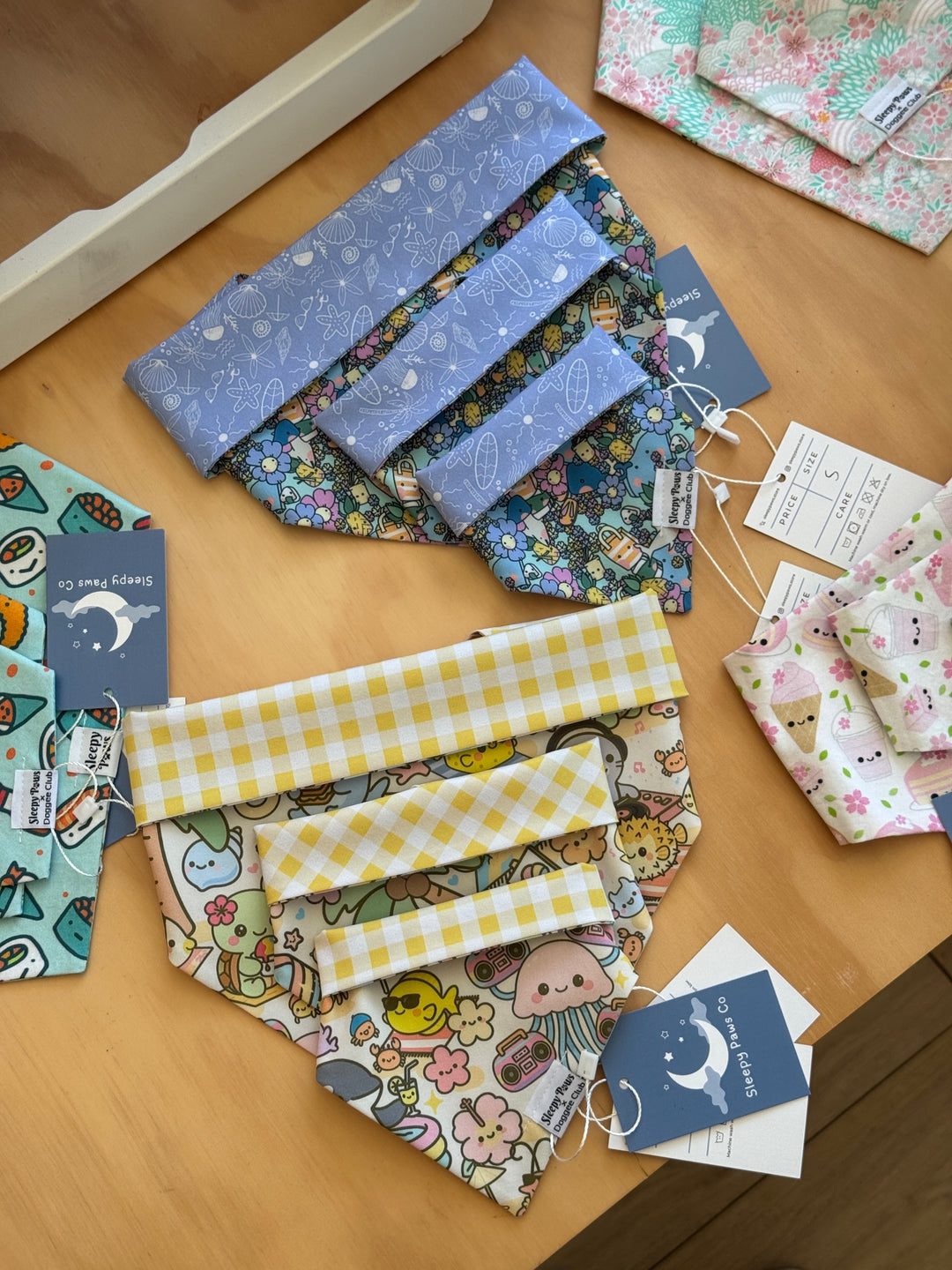 Summer Beach Party + Yellow Checker Reversible Bandana