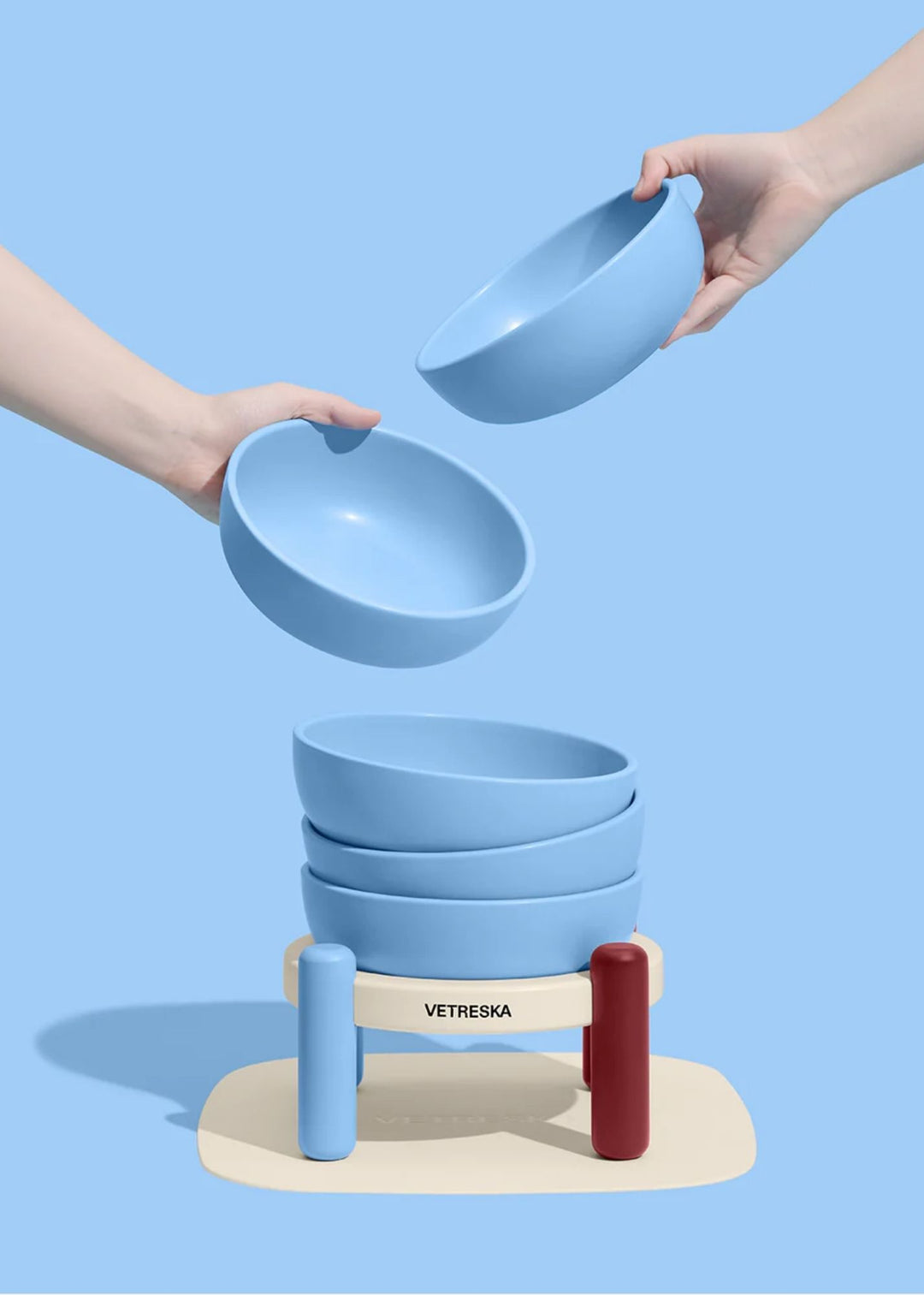 Mist and Merlot Pet Bowl Set