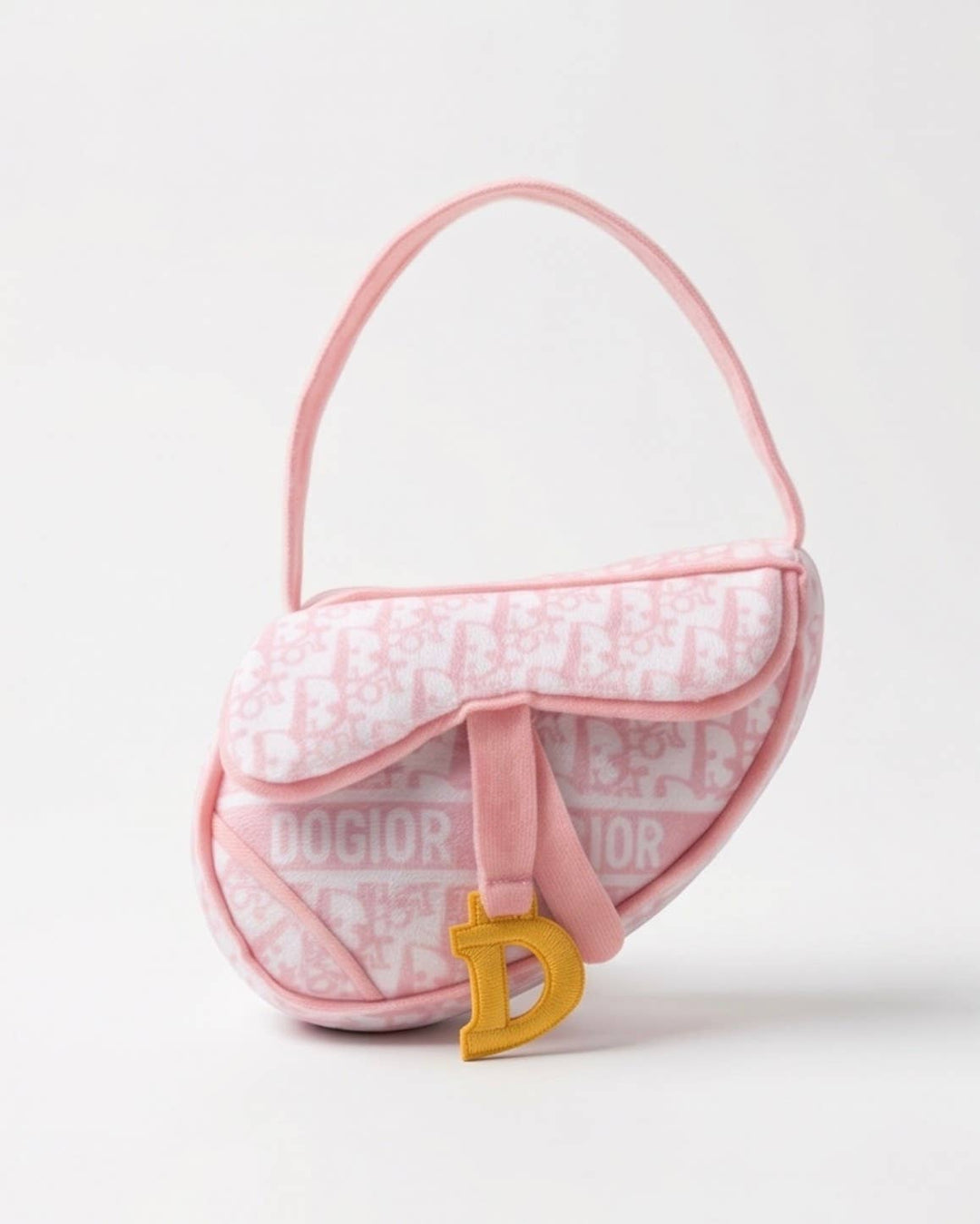 Pink Dogior Saddle Bag Squeaker Plush Dog Toy