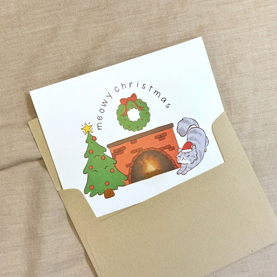 Meowy Christmas Greeting Card