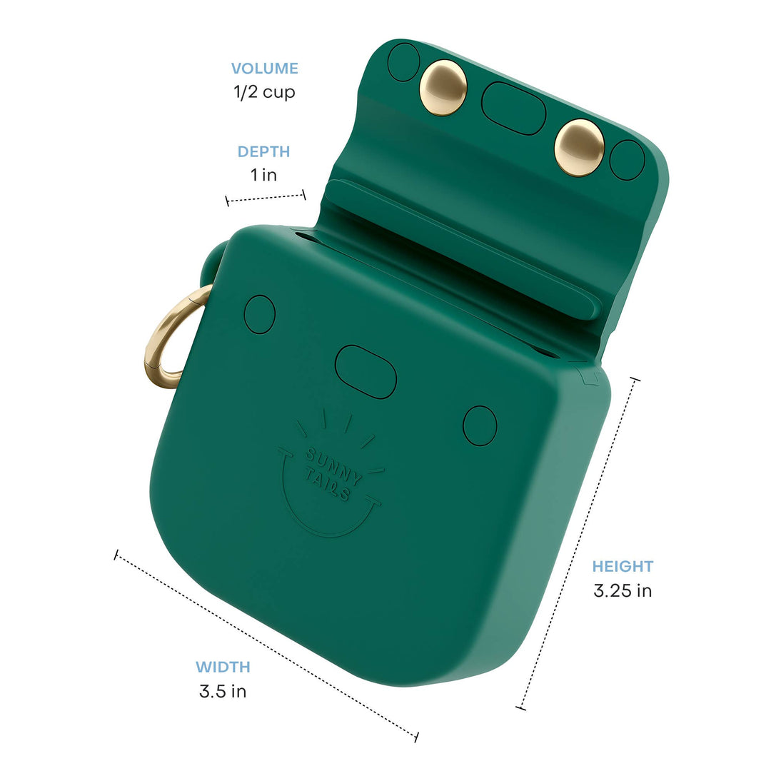 Meadow Green Snap Dog Treat Pouch