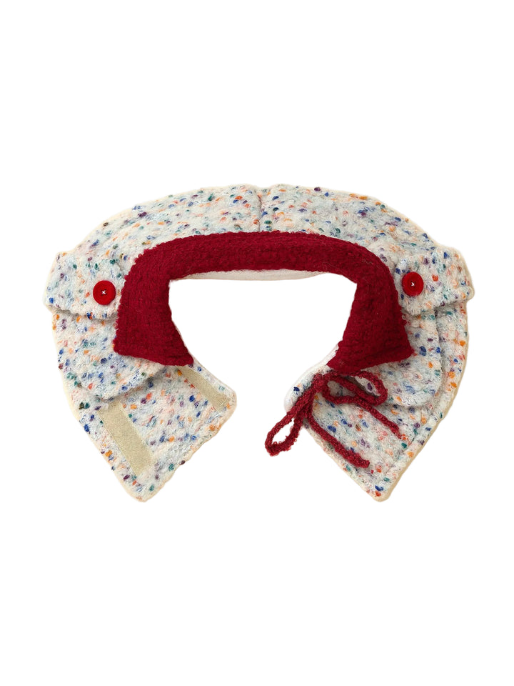 Christmas Holiday Tweed Cape Bandana with Bow