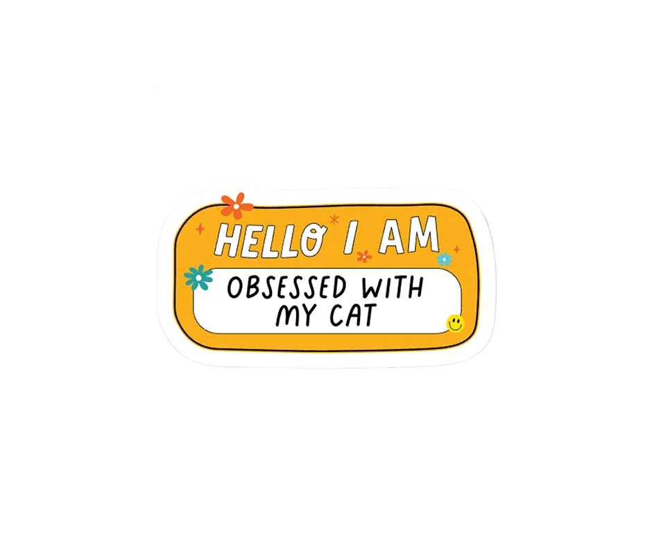 Obsessed With My Cat Vinyl Sticker