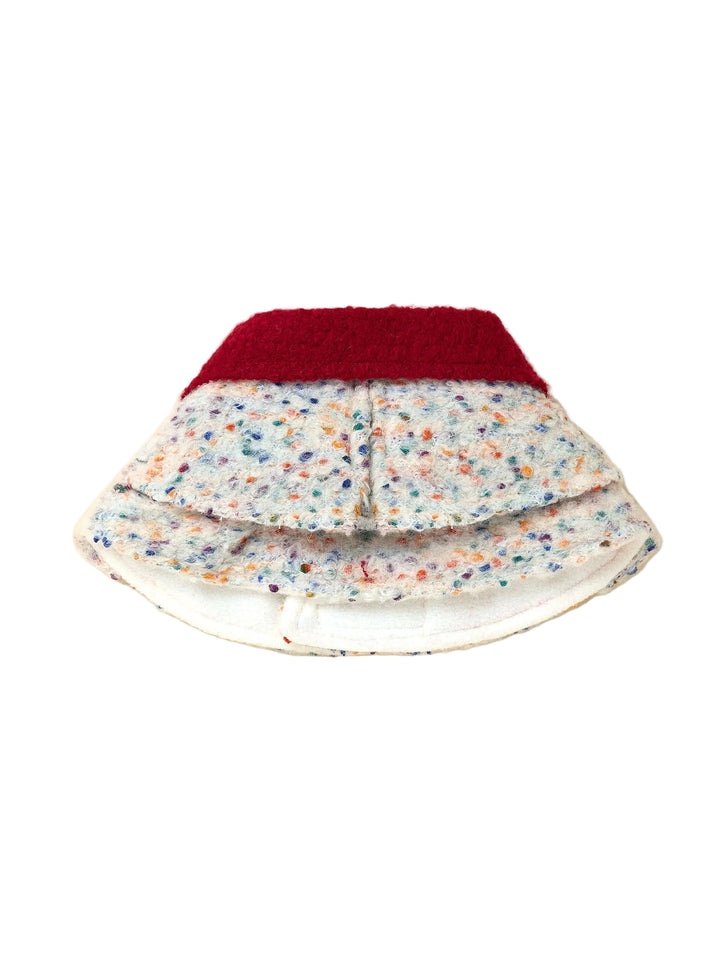 Christmas Holiday Tweed Cape Bandana with Bow