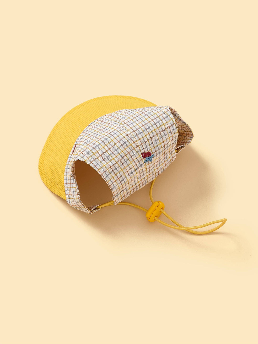 Sunny Days Yellow Checkered Dog Cap