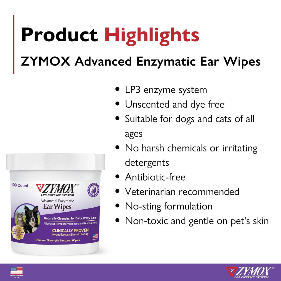 Advanced Enzymatic Ear Wipes - 6 oz. Jar (100ct)