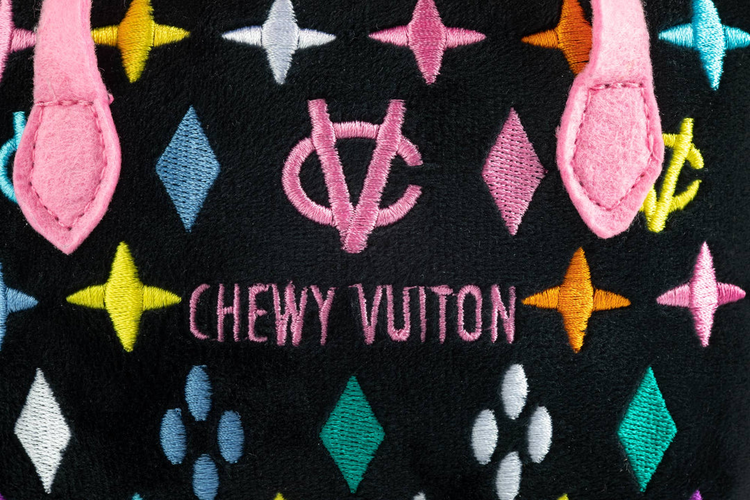 Black Monogram Chewy Vuiton Handbag  | Squeaker Dog Toy