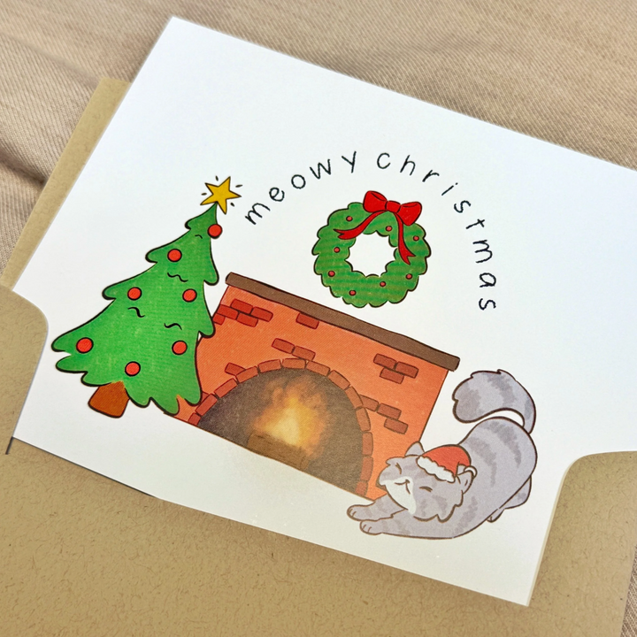 Meowy Christmas Greeting Card