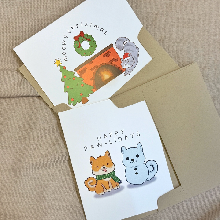 Meowy Christmas Greeting Card