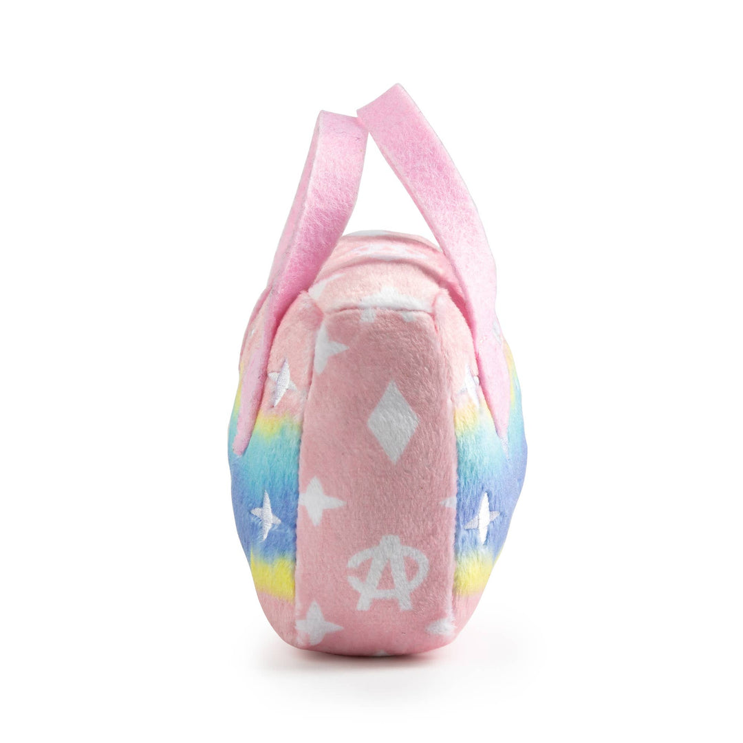 Pink Ombre Chewy Vuiton Handbag Squeaker Dog Toy