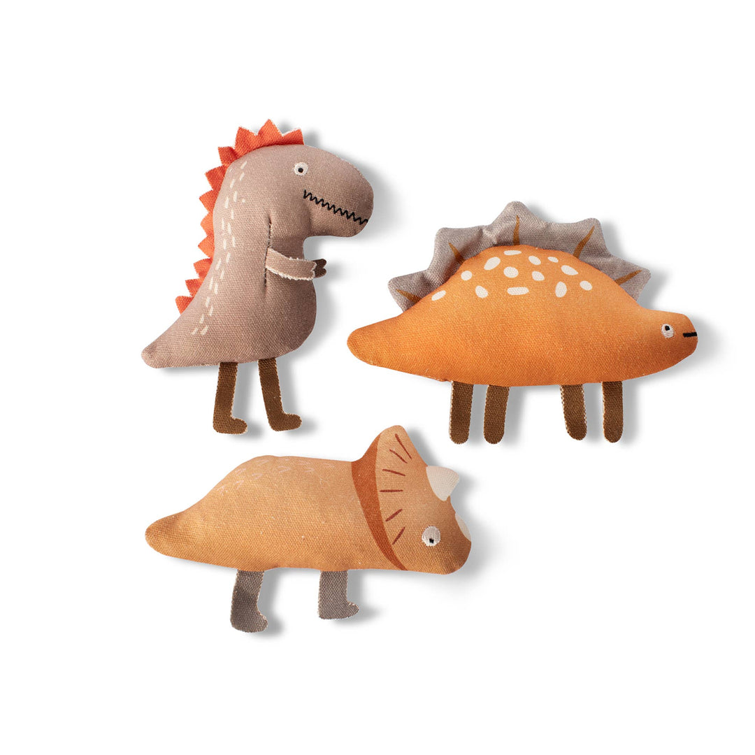 WE CAME WE SAUR CANVAS 3PC DOG TOY SET