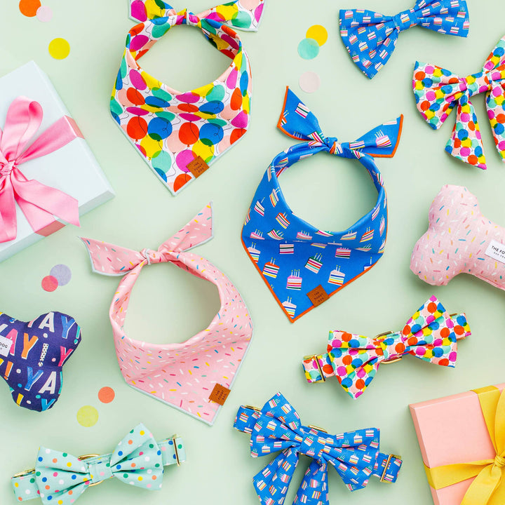 Confetti Dots Dog Bow Tie