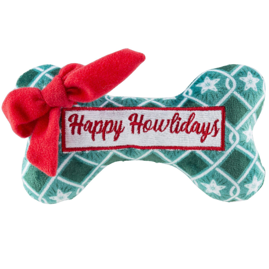 Happy Howlidays Bone Stocking Stuffer Christmas Dog Toy
