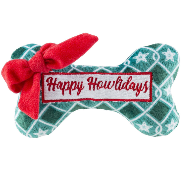 Happy Howlidays Bone Stocking Stuffer Christmas Dog Toy