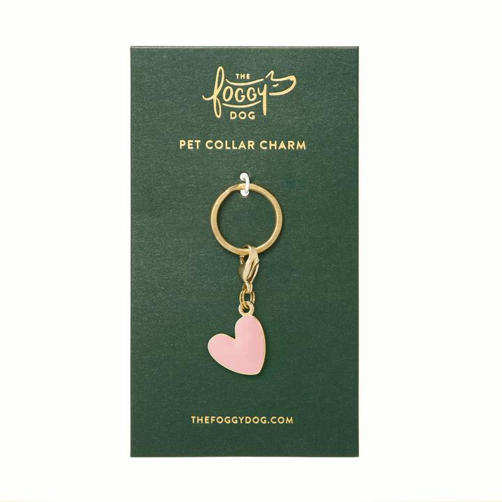 Pink Heart Collar Charm