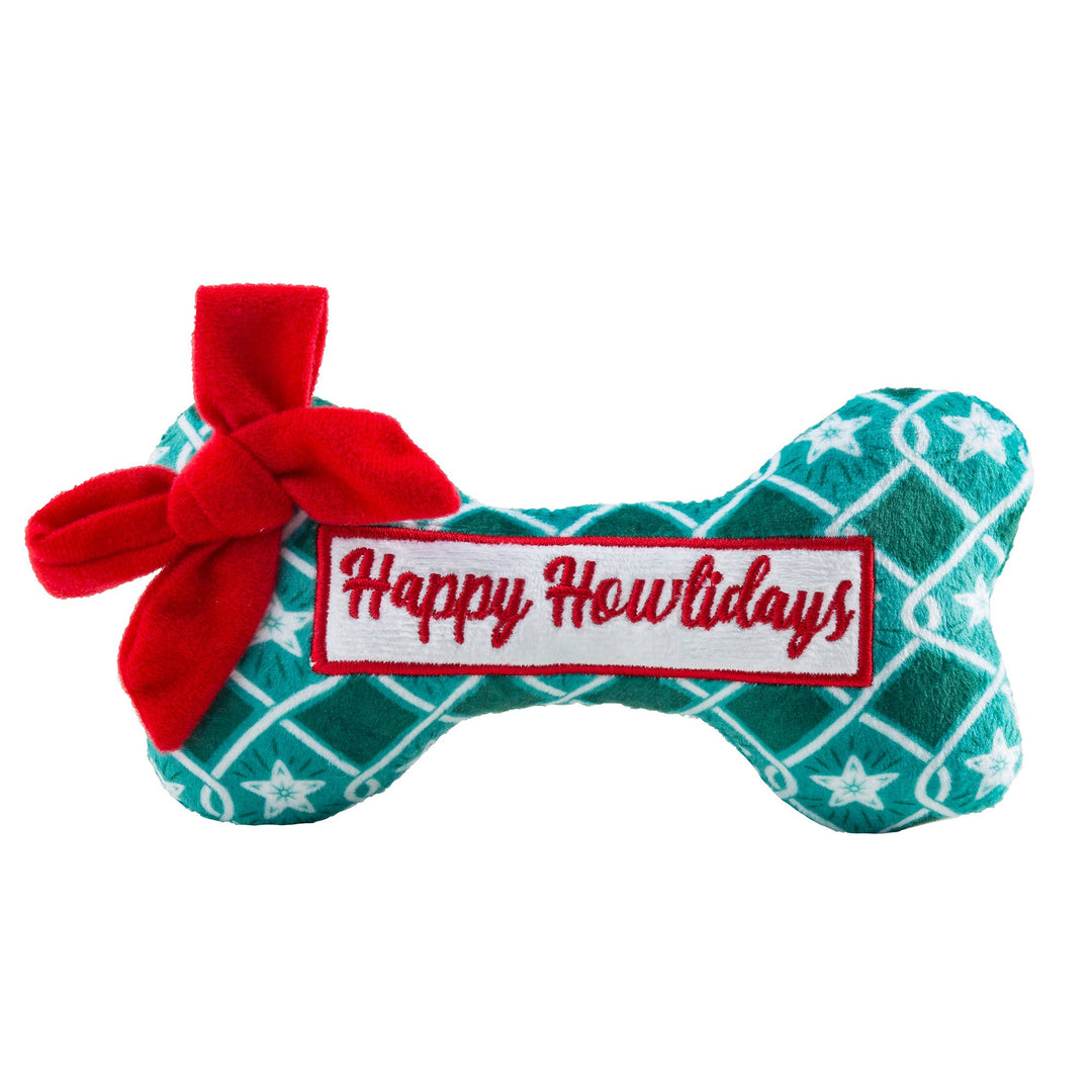 Happy Howlidays Bone Stocking Stuffer Christmas Dog Toy