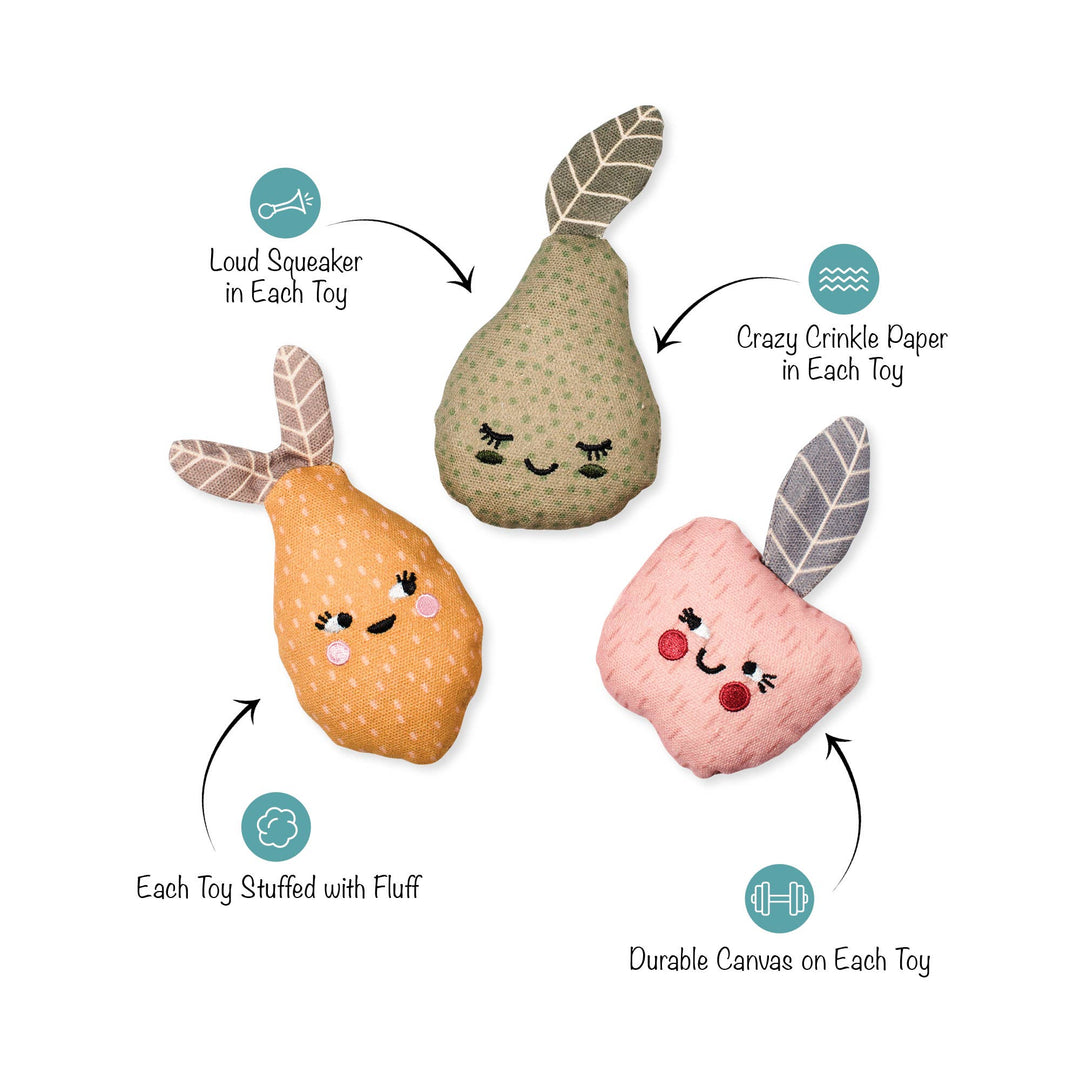 FRESHLY PICKED CANVAS 3PC DOG TOY SET
