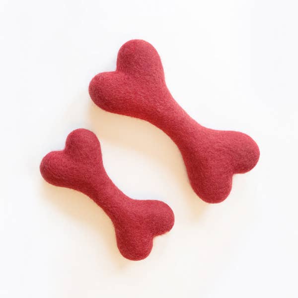 Winter Woolbone Wool Dog Toy