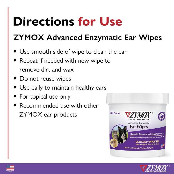 Advanced Enzymatic Ear Wipes - 6 oz. Jar (100ct)