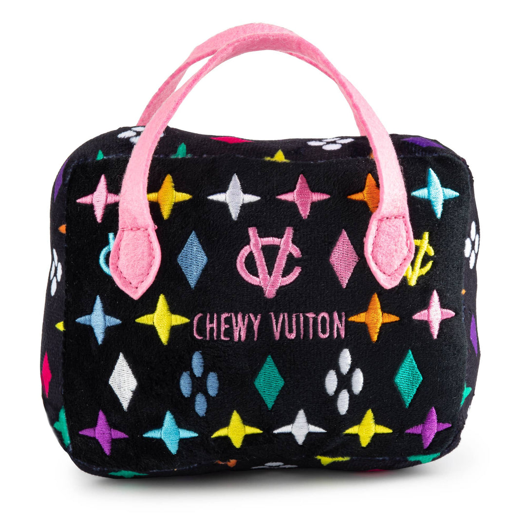 Black Monogram Chewy Vuiton Handbag  | Squeaker Dog Toy