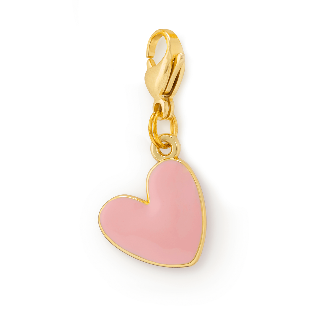 Pink Heart Collar Charm