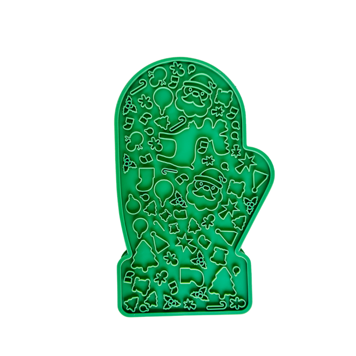 Christmas Slow Feeder Mitten + Lick Mat 2in1