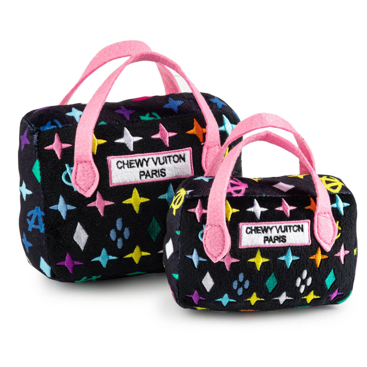 Black Monogram Chewy Vuiton Handbag  | Squeaker Dog Toy