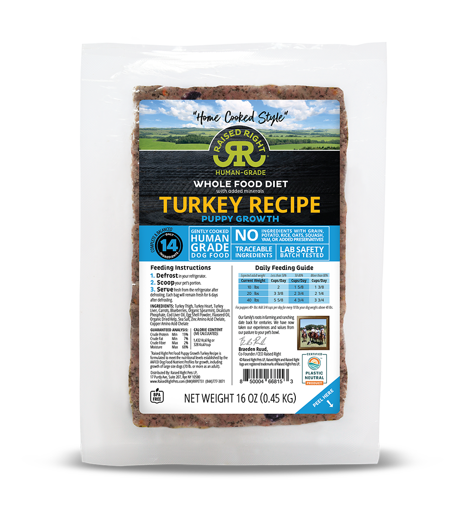 Turkey Recipe Puppy Growth