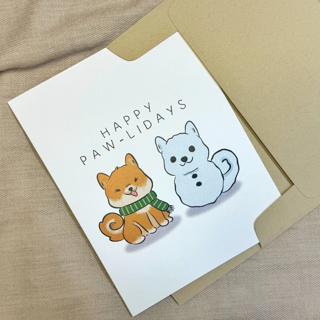 Happy Paw-lidays Greeting Card